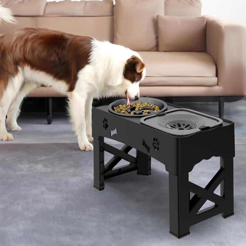 Adjustable Pet Feeding Bowl, 1 Set Ultrasonic Seal Pet Feeder with Anti-Slip Design, Pet Feeding Supplies for Small & Medium & Large Dogs & Cats, Pet Supplies, Dog Accessories, Dog Stuff
