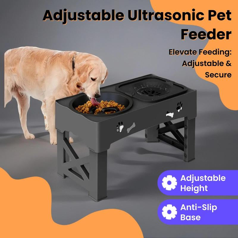 Adjustable Pet Feeding Bowl, 1 Set Ultrasonic Seal Pet Feeder with Anti-Slip Design, Pet Feeding Supplies for Small & Medium & Large Dogs & Cats, Pet Supplies, Dog Accessories, Dog Stuff
