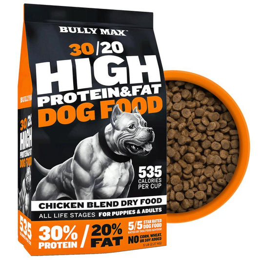 Bully Max 30/20 High Protein Dog Food 535 Calories per Cup with Trumune Technology, Supports Muscle Growth & Healthy Weight